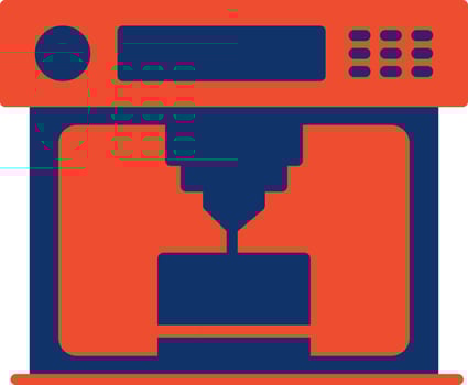 3d Printer Creative Icon Design vector