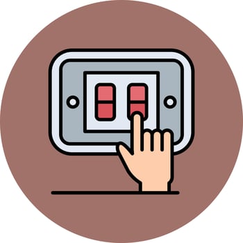 Light Switch Creative Icon Design vector