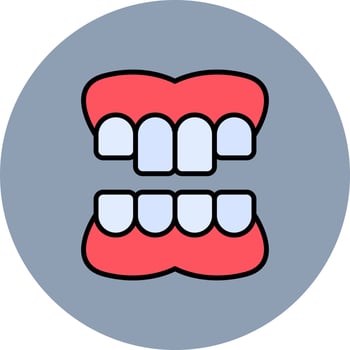 Denture Creative Icon Design vector
