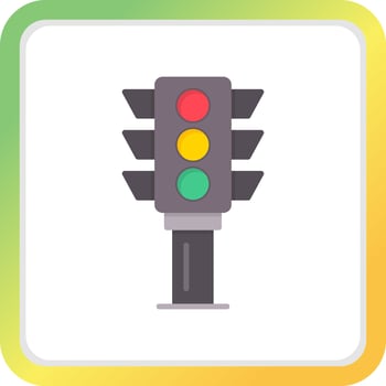 Traffic Light Creative Icon Design vector