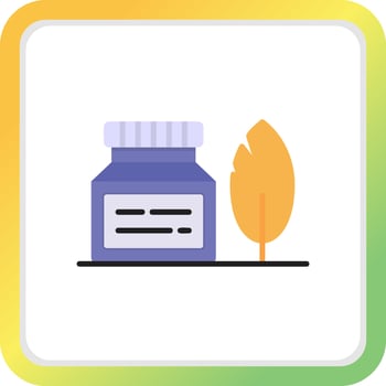 Ink Bottle Creative Icon Design vector