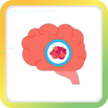 Brain Cancer Creative Icon Design vector