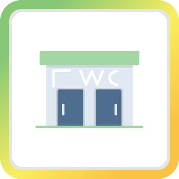 Public Toilet Creative Icon Design vector