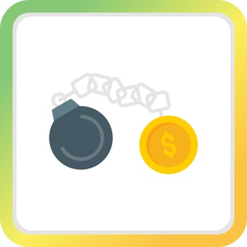 Debt Creative Icon Design vector