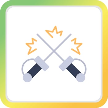 Fencing Creative Icon Design vector