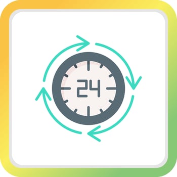24 Hours Creative Icon Design vector