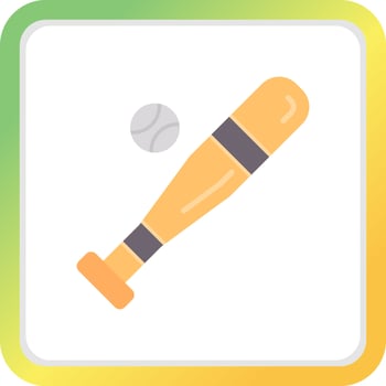 Baseball Bat Creative Icon Design vector