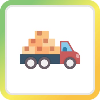 Mover Truck Creative Icon Design vector