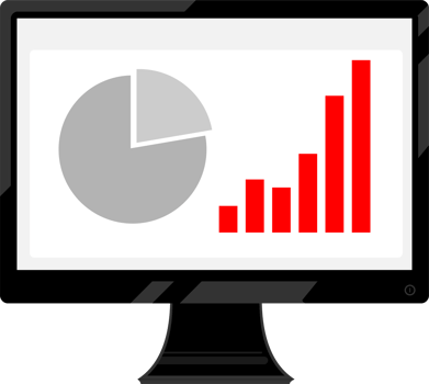 A computer screen with a black frame showing an ascending curve graph png