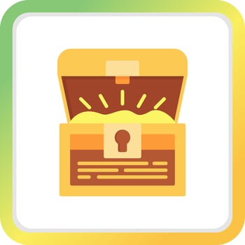 Treasure Chest Creative Icon Design vector