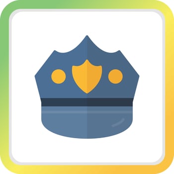 Police Cap Creative Icon Design vector