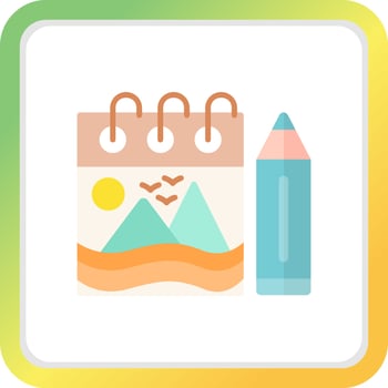 Sketchbook Creative Icon Design vector