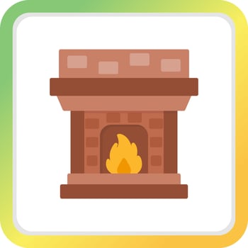 Fireplace Creative Icon Design vector