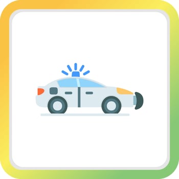 Police Car Creative Icon Design vector