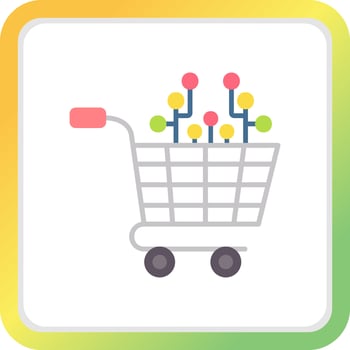 Shopping Cart Creative Icon Design vector