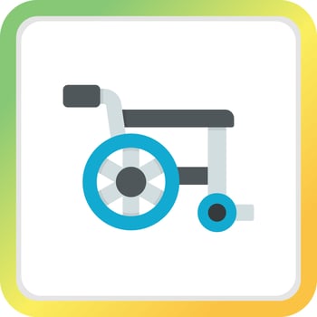 Wheelchair Creative Icon Design vector