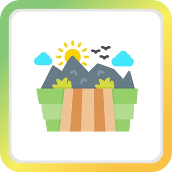 Field Creative Icon Design vector
