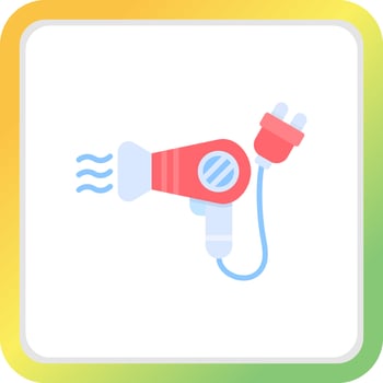 Hairdryer Creative Icon Design vector