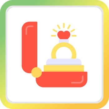 Ring Box Creative Icon Design vector