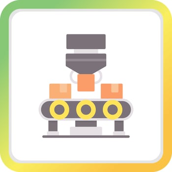 Conveyor Belt Creative Icon Design vector