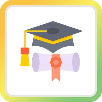 Graduation Cap Creative Icon Design vector