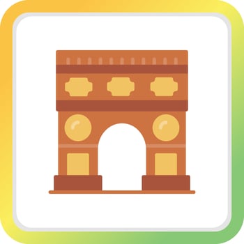 Triumphal Arc Creative Icon Design vector
