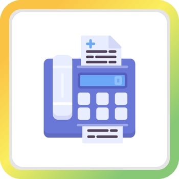 Fax Machine Creative Icon Design vector