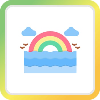 Rainbow Creative Icon Design vector