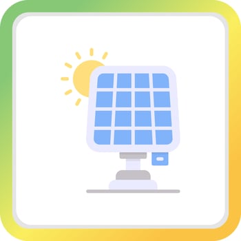 Solar Panel Creative Icon Design vector