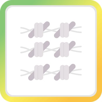 Barbed Wire Creative Icon Design vector