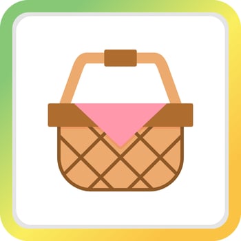 Picnic Basket Creative Icon Design vector