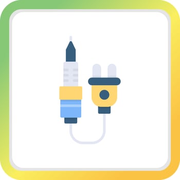 Soldering Iron Creative Icon Design vector