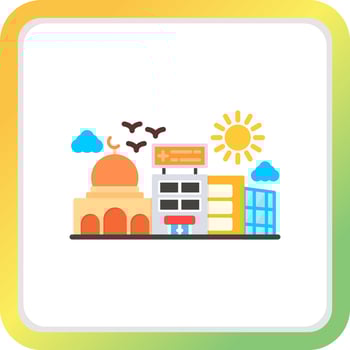 Skyscrapers Creative Icon Design vector