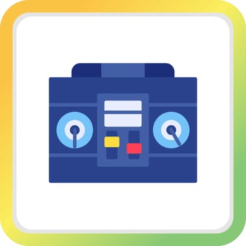 Dj Mixer Creative Icon Design vector