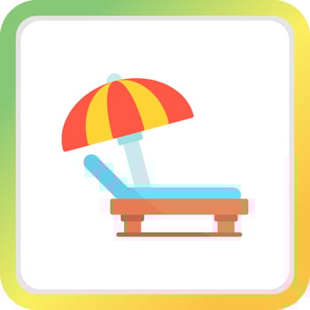 Lounger Creative Icon Design vector