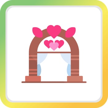 Wedding Arch Creative Icon Design vector