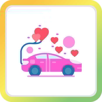 Wedding Car Creative Icon Design vector