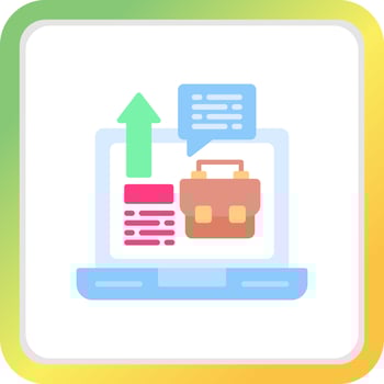 Job Promotion Creative Icon Design vector