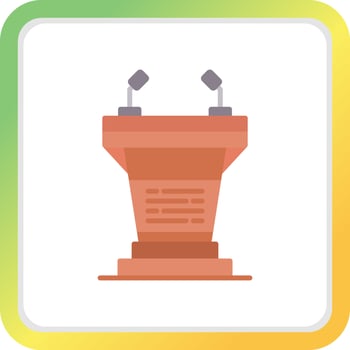 Podium Creative Icon Design vector