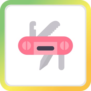 Swiss Army Knife Creative Icon Design vector