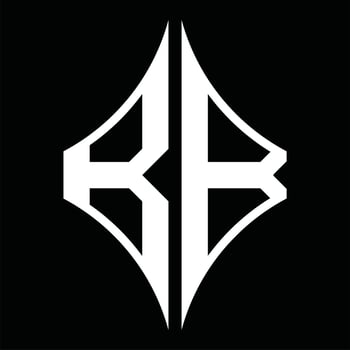 BB Logo monogram with diamond shape design template vector