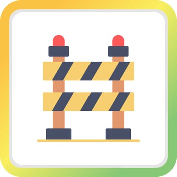 Road Barrier Creative Icon Design vector
