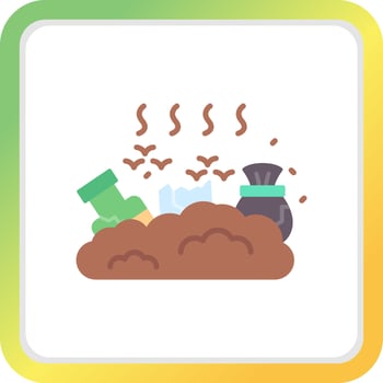 Landfill Creative Icon Design vector