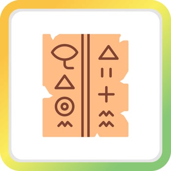 Hieroglyph Creative Icon Design vector