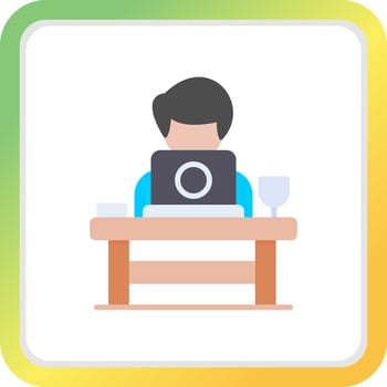 Work From Home Creative Icon Design vector