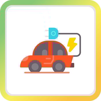 Electric Car Creative Icon Design vector
