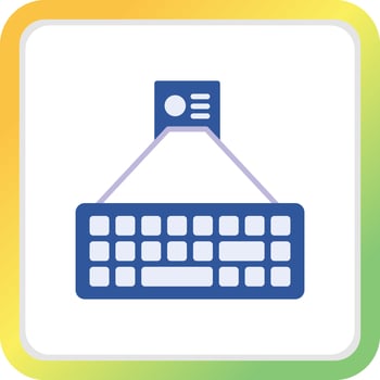 Laser Keyboard Creative Icon Design vector