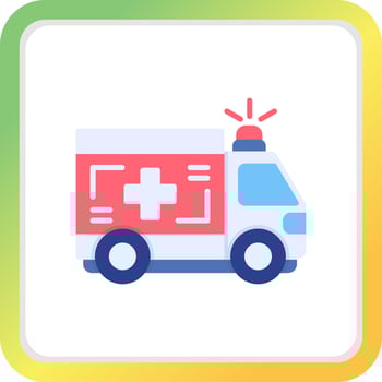 Ambulance Creative Icon Design vector
