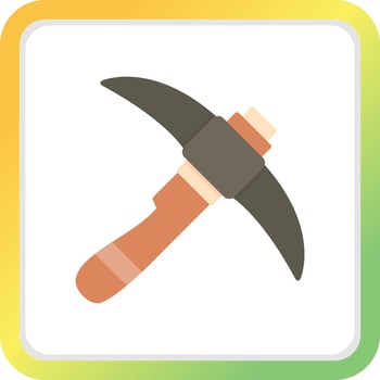 Pickaxe Creative Icon Design vector