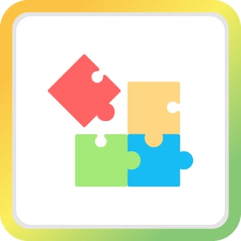Puzzle Creative Icon Design vector